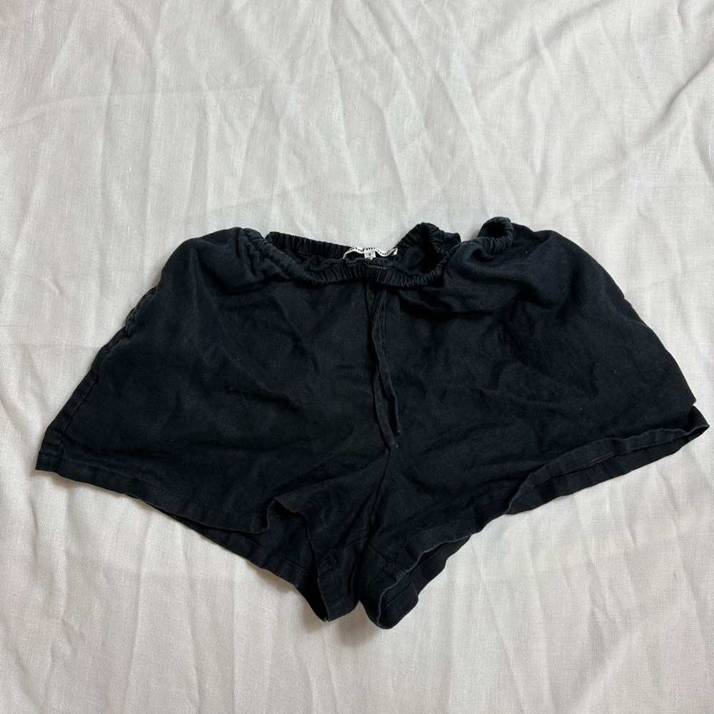 Reformation Linen Tie Shorts